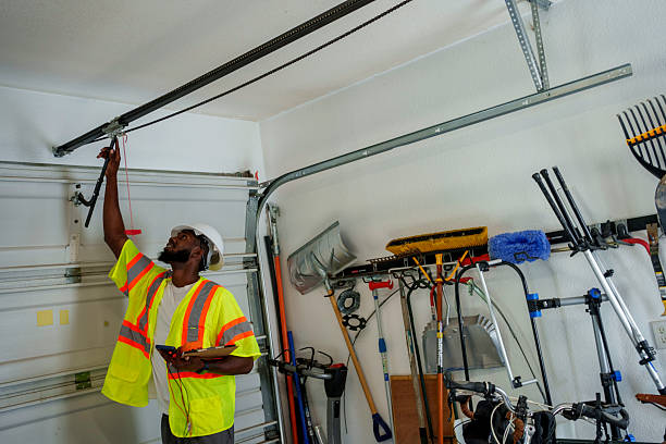 Professional Garage Door technician working in Katy, TX